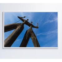 Quadro Os Dois Candangos Brasília Medidas 80x120 Cm Tipo De Impressão Tecido Canvas - 2