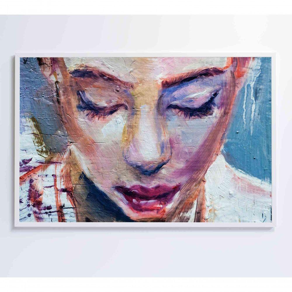 Quadro Pintura Rosto Feminino Medidas 90x60 Cm Impressão Tecido Canvas - 7