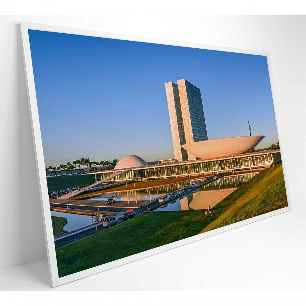 Quadro Congresso Nacional Brasília Medidas 60x40 Cm Tipo De Impressão Tecido Canvas - 1