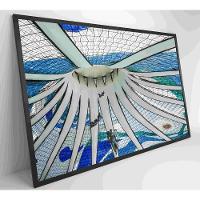 Quadro Catedral De Brasília Medidas 120x80 Cm Impressão Tecido Canvas - 6