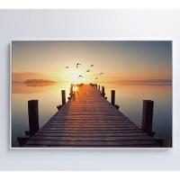 Quadro Pássaros Voando No Pôr Do Sol Medidas 120x80 Cm Impressão Tecido Canvas - 2