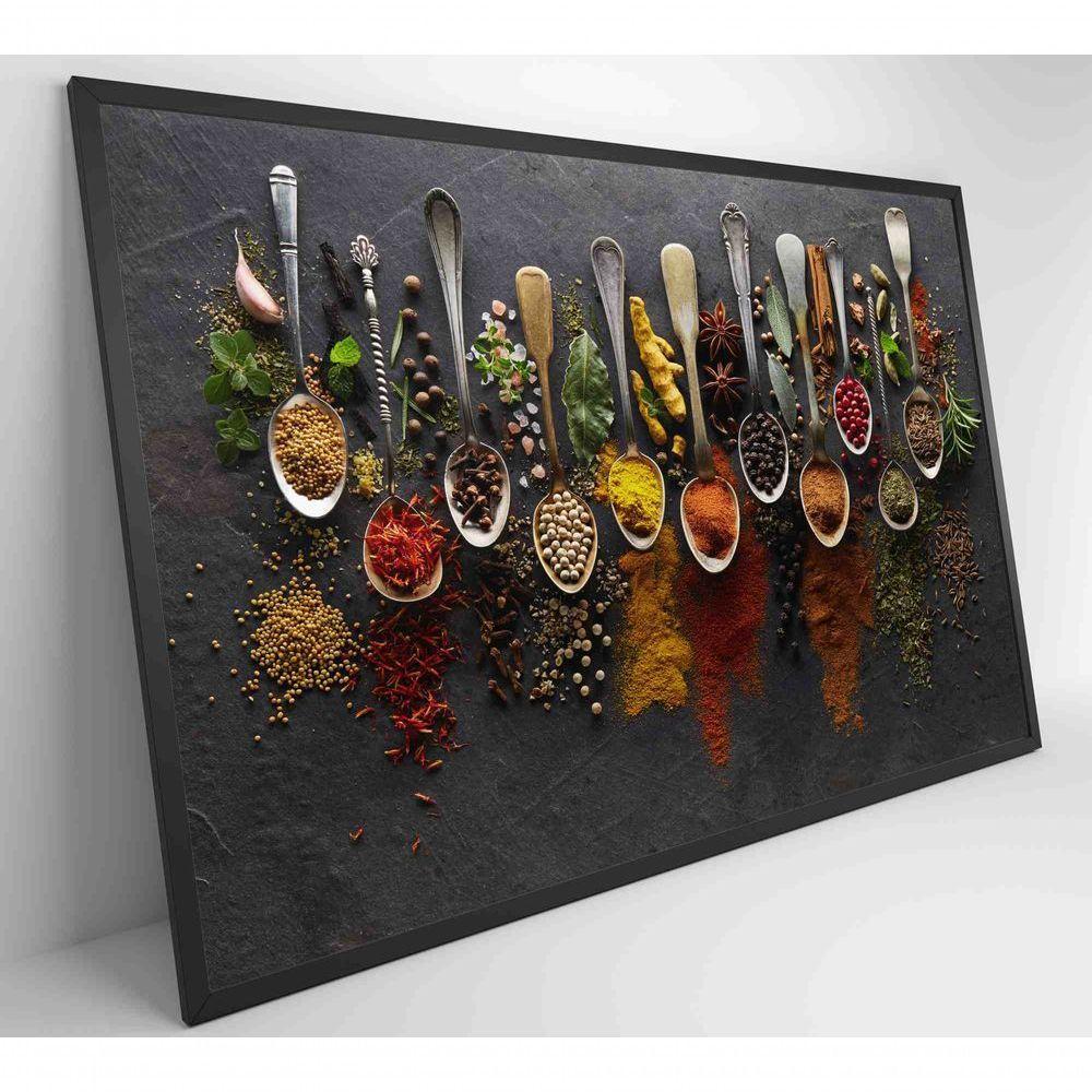 Quadro Tempero E Especiarias Medidas 90x60 Cm Impressão Adesivo Fotográfico - 5