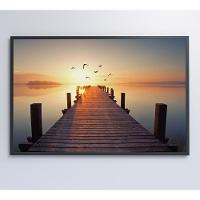 Quadro Pássaros Voando No Pôr Do Sol Medidas 90x60 Cm Impressão Tecido Canvas - 3