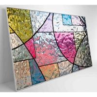 Quadro Vitral Geométrico Colorido Medidas 120x80 Cm Impressão Adesivo Fotográfico - 6