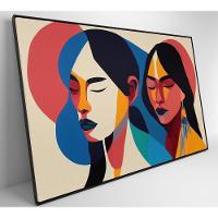 Quadro Ilustração Mulher Indígena Medidas 120x80 Cm Impressão Tecido Canvas - 6