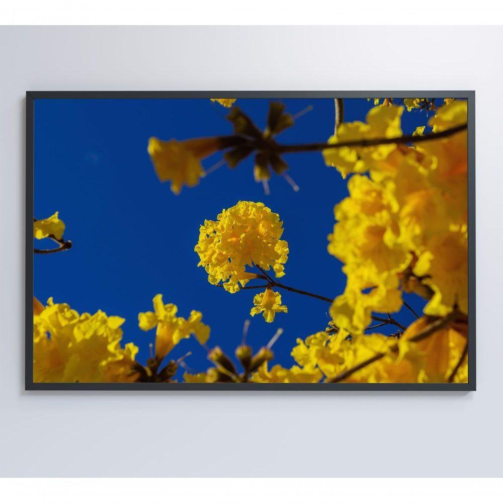 Quadro árvore Ipê Amarelo No Céu Azul Medidas 80x120 Cm Impressão Tecido Canvas - 2