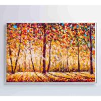 Quadro Floresta Ensolarada No Outono Medidas 60x40 Cm Impressão Tecido Canvas - 5