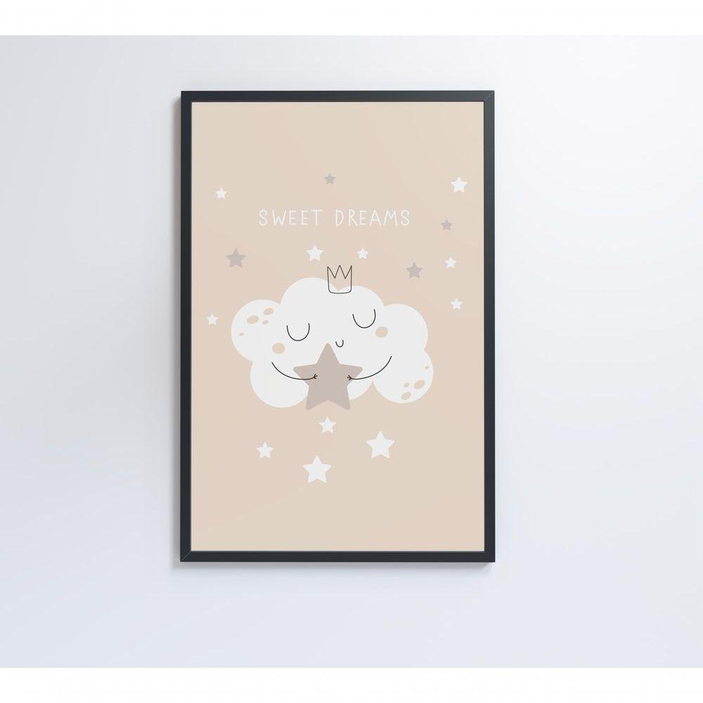 Quadro Infantil Nuvem Doces Sonhos Medidas 40x60 Cm Impressão Tecido Canvas - 4