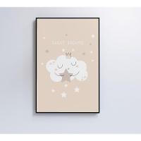 Quadro Infantil Nuvem Doces Sonhos Medidas 40x60 Cm Impressão Tecido Canvas - 6