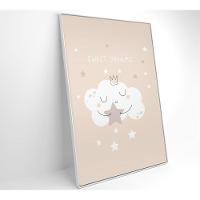 Quadro Infantil Nuvem Doces Sonhos Medidas 40x60 Cm Impressão Vidro Acrílico - 2