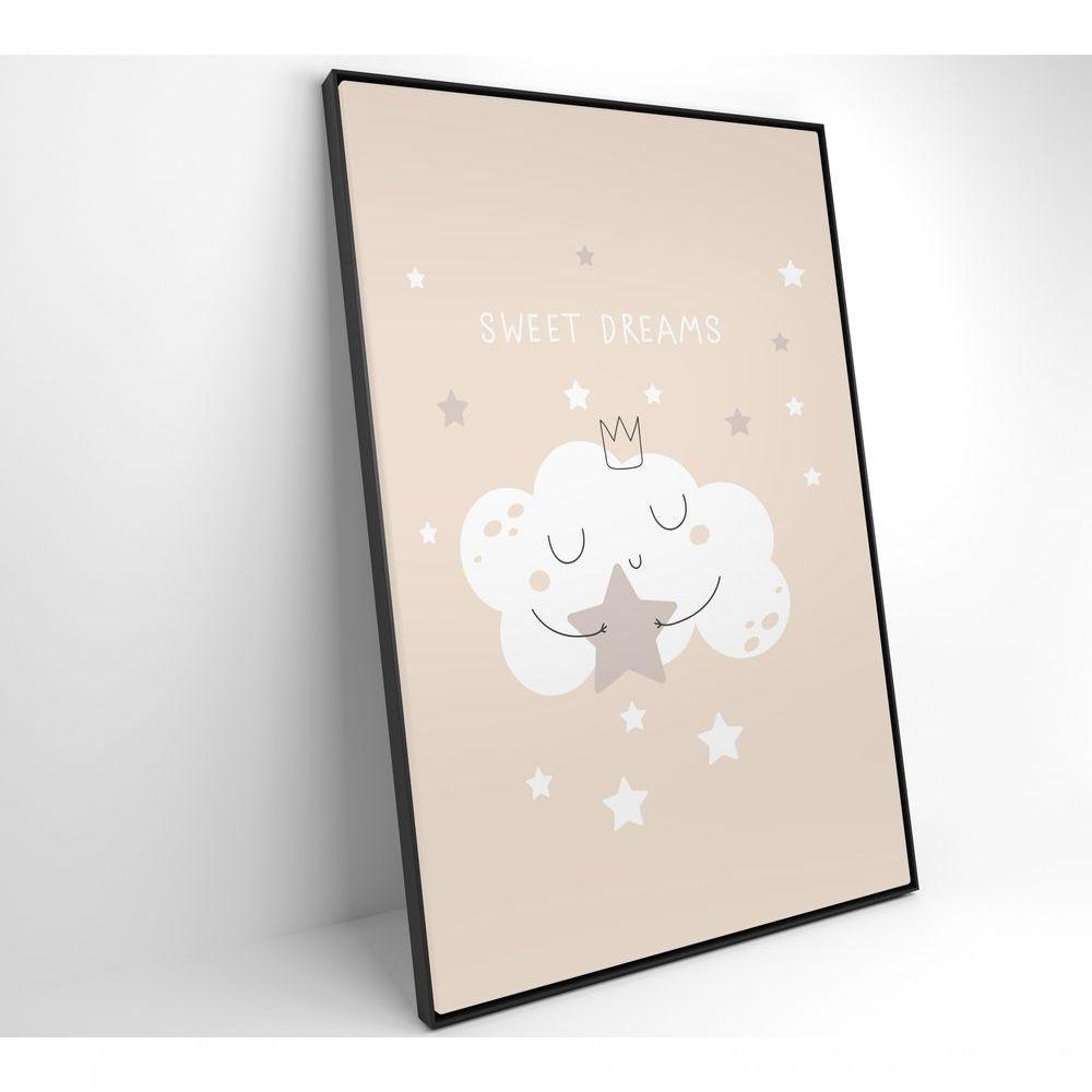Quadro Infantil Nuvem Doces Sonhos Medidas 80x120 Cm Impressão Adesivo Fotográfico - 2