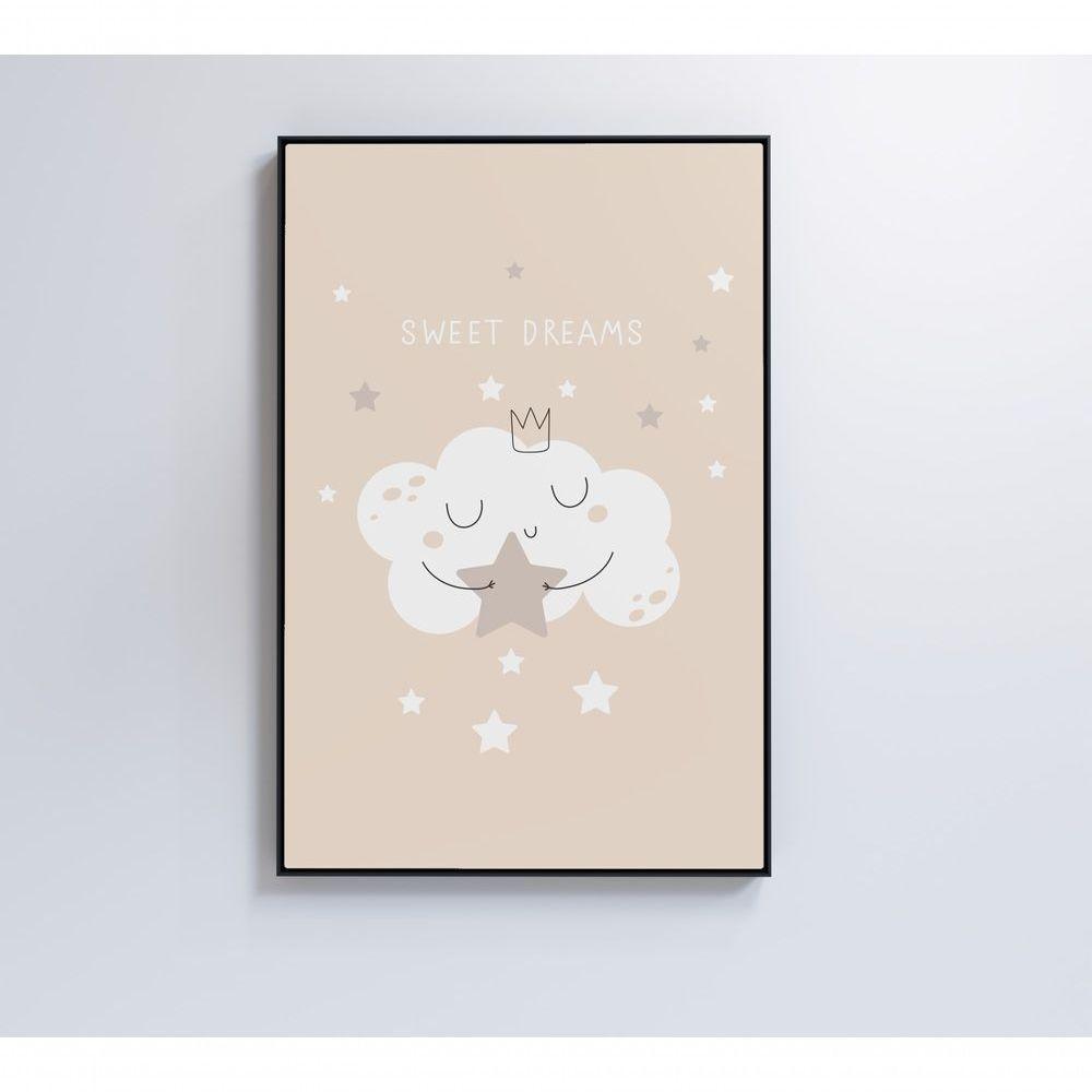 Quadro Infantil Nuvem Doces Sonhos Medidas 80x120 Cm Impressão Adesivo Fotográfico - 6