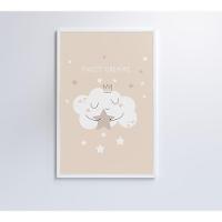 Quadro Infantil Nuvem Doces Sonhos Medidas 80x120 Cm Impressão Adesivo Fotográfico - 5