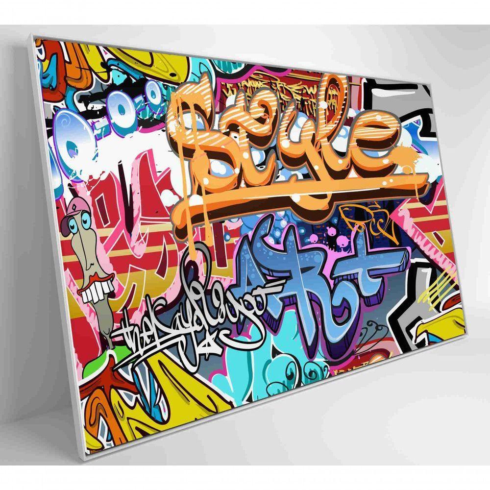 Quadro Grafite Street Art Medidas 90x60 Cm Impressão Tecido Canvas - 6