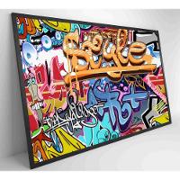 Quadro Grafite Street Art Medidas 90x60 Cm Impressão Tecido Canvas - 7