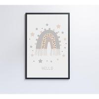 Quadro Infantil Boa Noite Estrelas Medidas 80x120 Cm Impressão Adesivo Fotográfico - 2