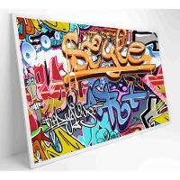 Quadro Grafite Street Art Medidas 90x60 Cm Impressão Adesivo Fotográfico - 1