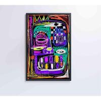 Quadro Ilustração De Rosto Abstrato Medidas 40x60 Cm Impressão Tecido Canvas - 2