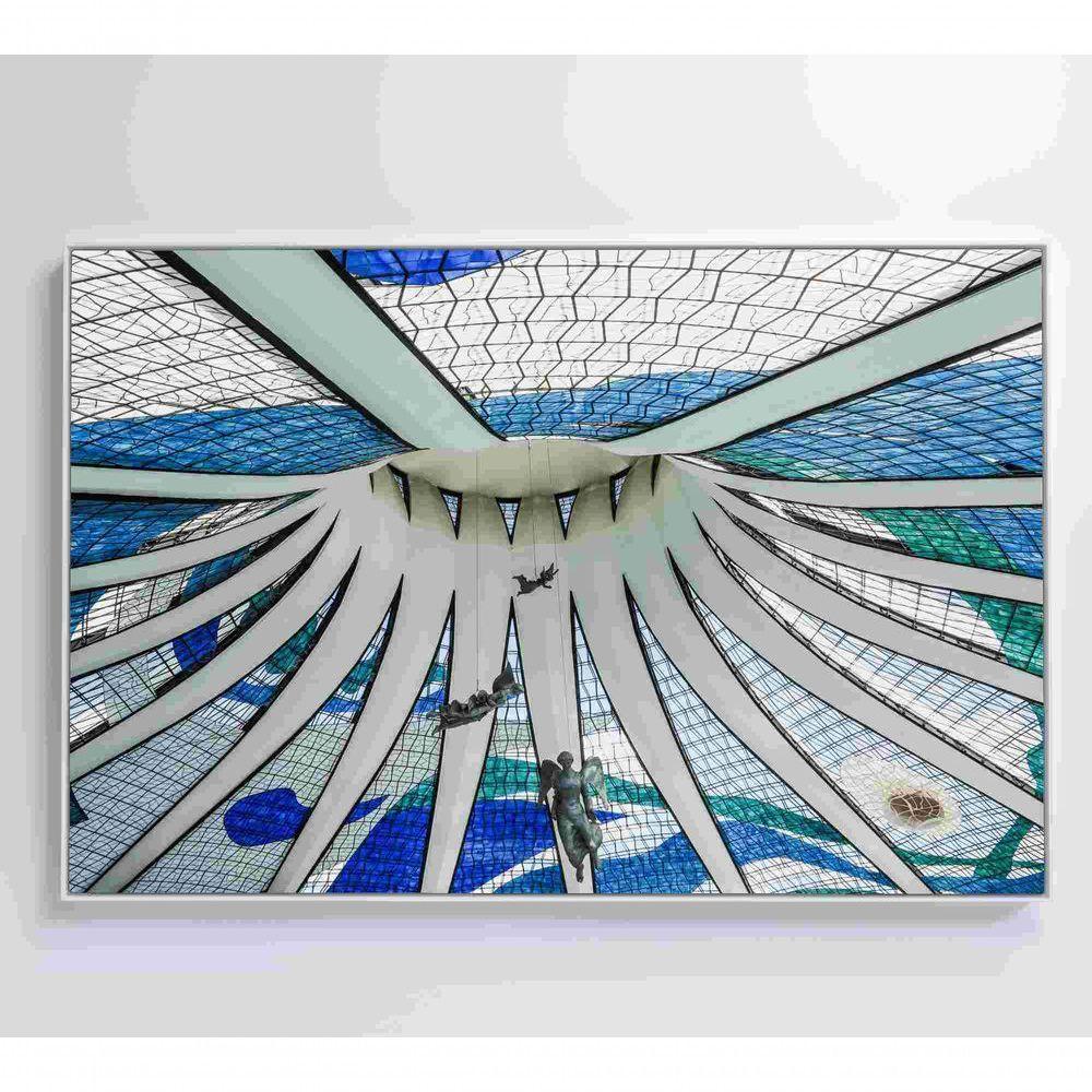 Quadro Catedral De Brasília Medidas 90x60 Cm Impressão Adesivo Fotográfico - 2