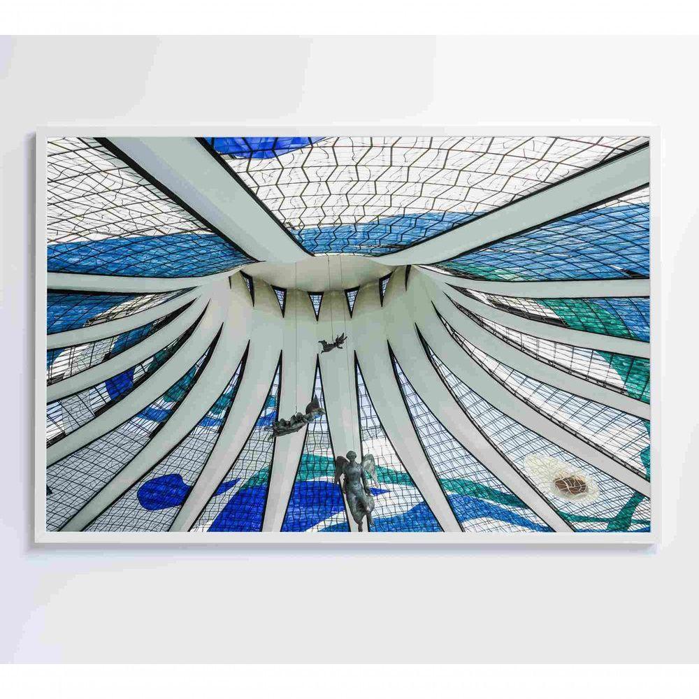 Quadro Catedral De Brasília Medidas 90x60 Cm Impressão Adesivo Fotográfico - 3
