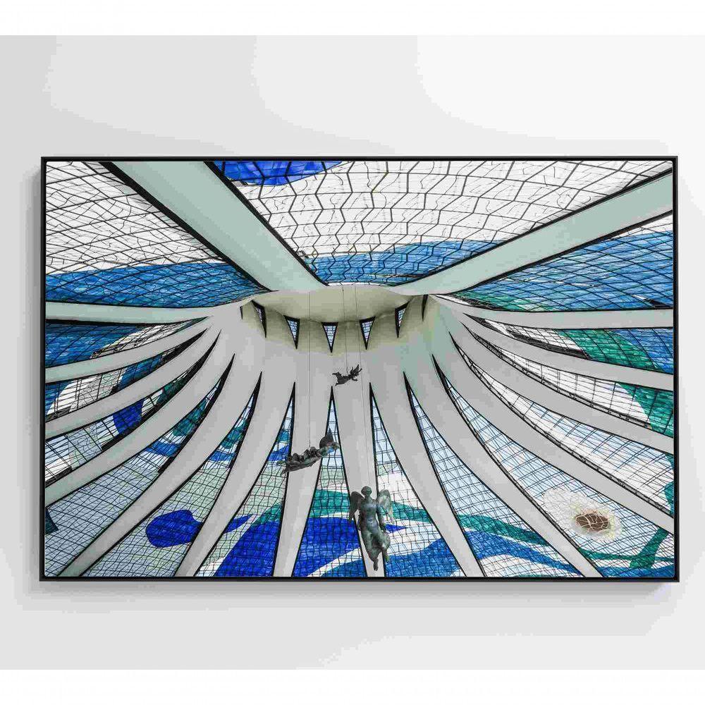 Quadro Catedral De Brasília Medidas 90x60 Cm Impressão Adesivo Fotográfico - 5