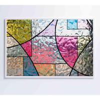 Quadro Vitral Geométrico Colorido Medidas 90x60 Cm Impressão Adesivo Fotográfico - 3