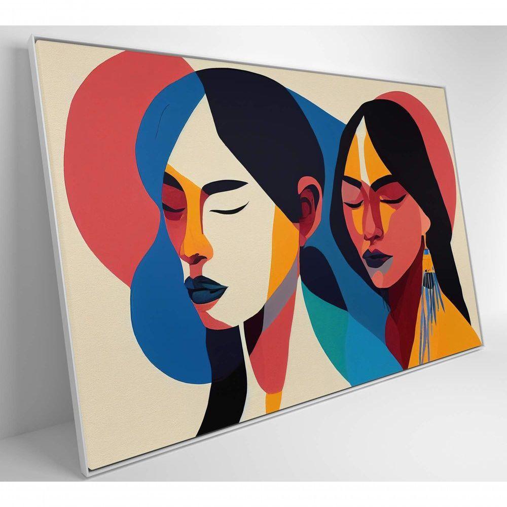 Quadro Ilustração Mulher Indígena Medidas 120x80 Cm Impressão Vidro Acrílico - 6