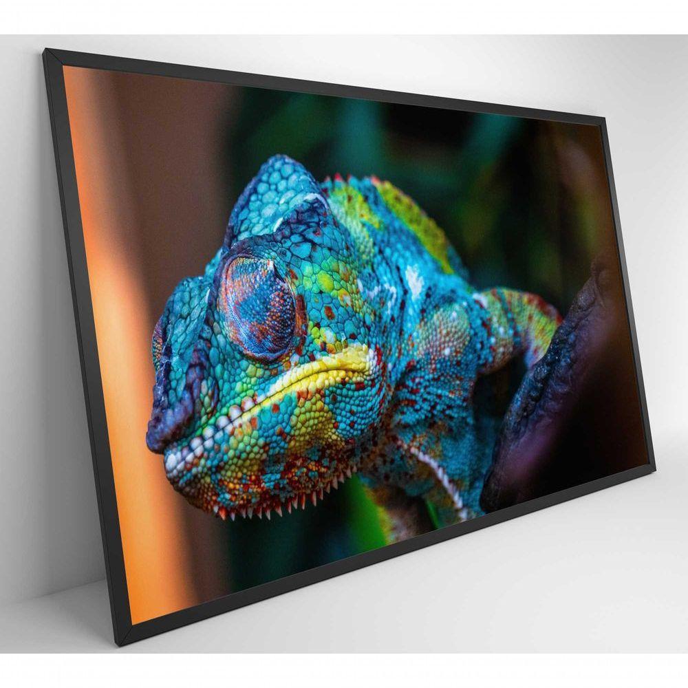 Quadro Camaleão Cores Vibrantes Medidas 120x80 Cm Impressão Tecido Canvas - 6