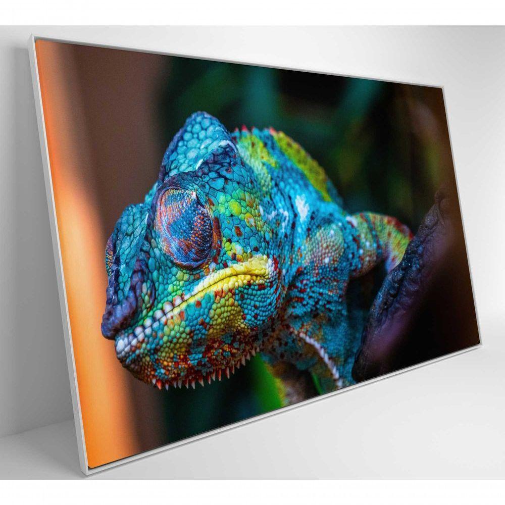 Quadro Camaleão Cores Vibrantes Medidas 120x80 Cm Impressão Adesivo Fotográfico - 8