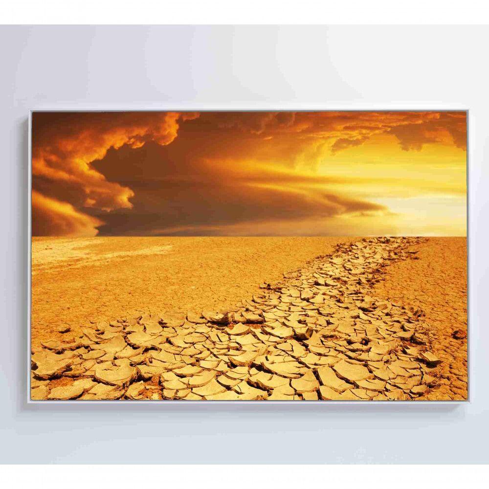 Quadro Por Do Sol No Deserto Medidas 120x80 Cm Impressão Tecido Canvas - 1