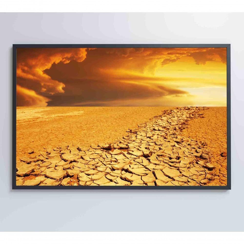 Quadro Por Do Sol No Deserto Medidas 120x80 Cm Impressão Tecido Canvas - 2