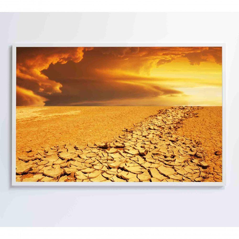 Quadro Por Do Sol No Deserto Medidas 120x80 Cm Impressão Tecido Canvas - 3