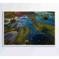 Quadro Lagos Inundadas No Pantanal Medidas 90x60 Cm Impressão Tecido Canvas - 1