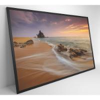 Quadro Praia E Rochas Medidas 60x40 Cm Impressão Tecido Canvas