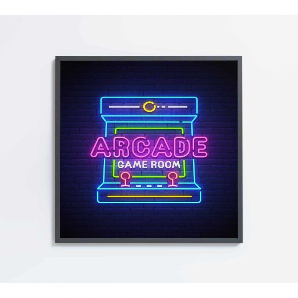 Quadro Arcade Medidas 80x80 Cm Impressão Tecido Canvas - 1