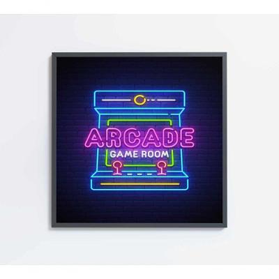Quadro Arcade Medidas 80x80 Cm Impressão Tecido Canvas