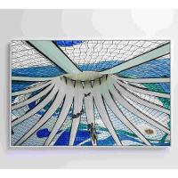 Quadro Catedral De Brasília Medidas 60x40 Cm Impressão Tecido Canvas - 2