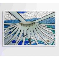 Quadro Catedral De Brasília Medidas 60x40 Cm Impressão Tecido Canvas - 3