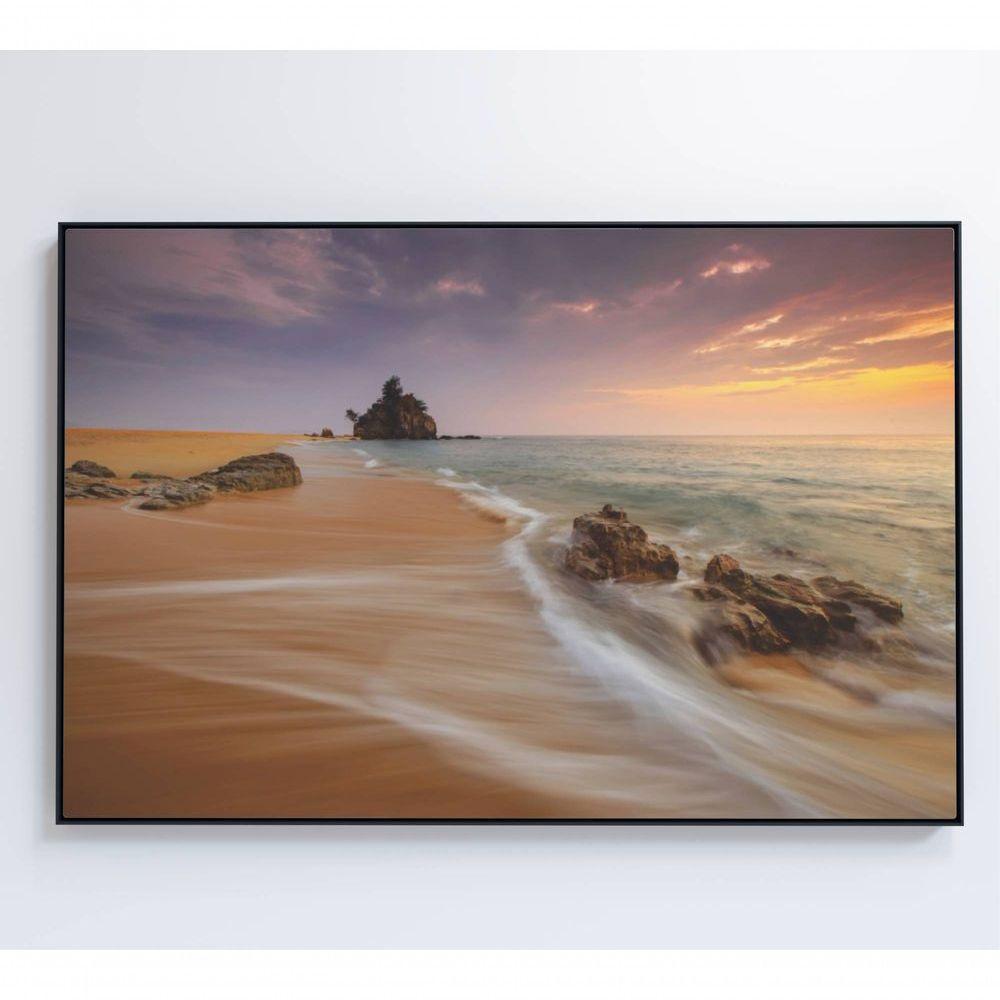 Quadro Praia E Rochas Medidas 120x80 Cm Impressão Vidro Acrílico - 2