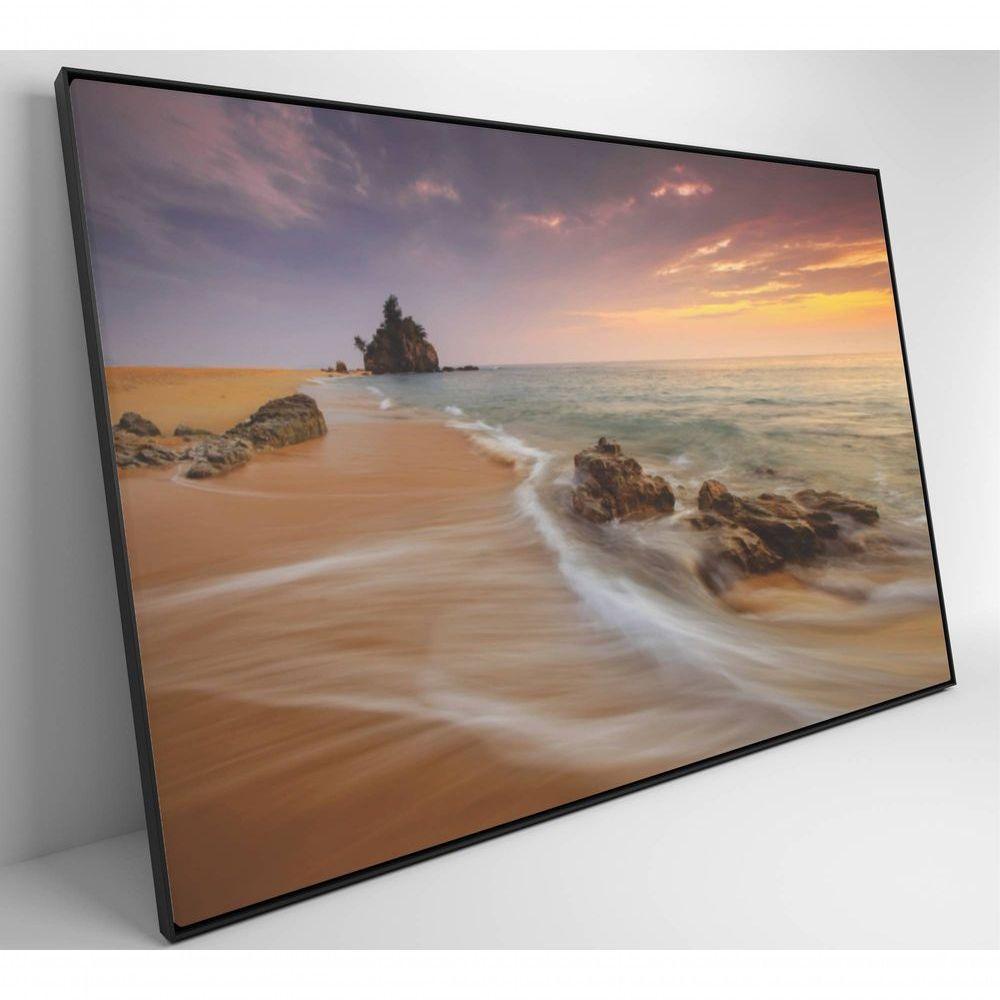 Quadro Praia E Rochas Medidas 120x80 Cm Impressão Tecido Canvas - 4