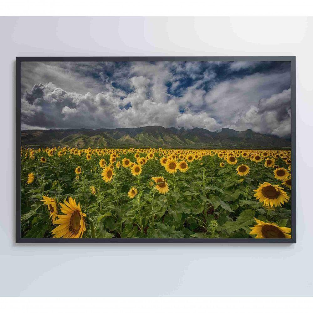 Quadro Campo De Girassóis Medidas 60x40 Cm Impressão Tecido Canvas - 2