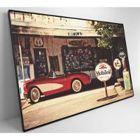 Quadro Carro Clássico Vermelho Medidas 120x80 Cm Impressão Tecido Canvas