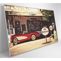 Quadro Carro Clássico Vermelho Medidas 120x80 Cm Impressão Tecido Canvas - 5