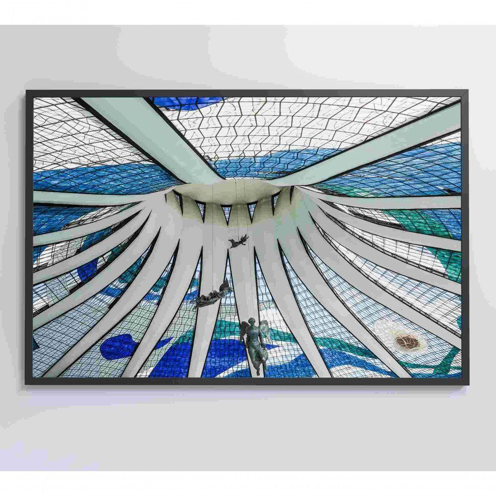 Quadro Catedral De Brasília Medidas 120x80 Cm Impressão Adesivo Fotográfico - 4