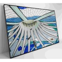 Quadro Catedral De Brasília Medidas 120x80 Cm Impressão Adesivo Fotográfico - 8