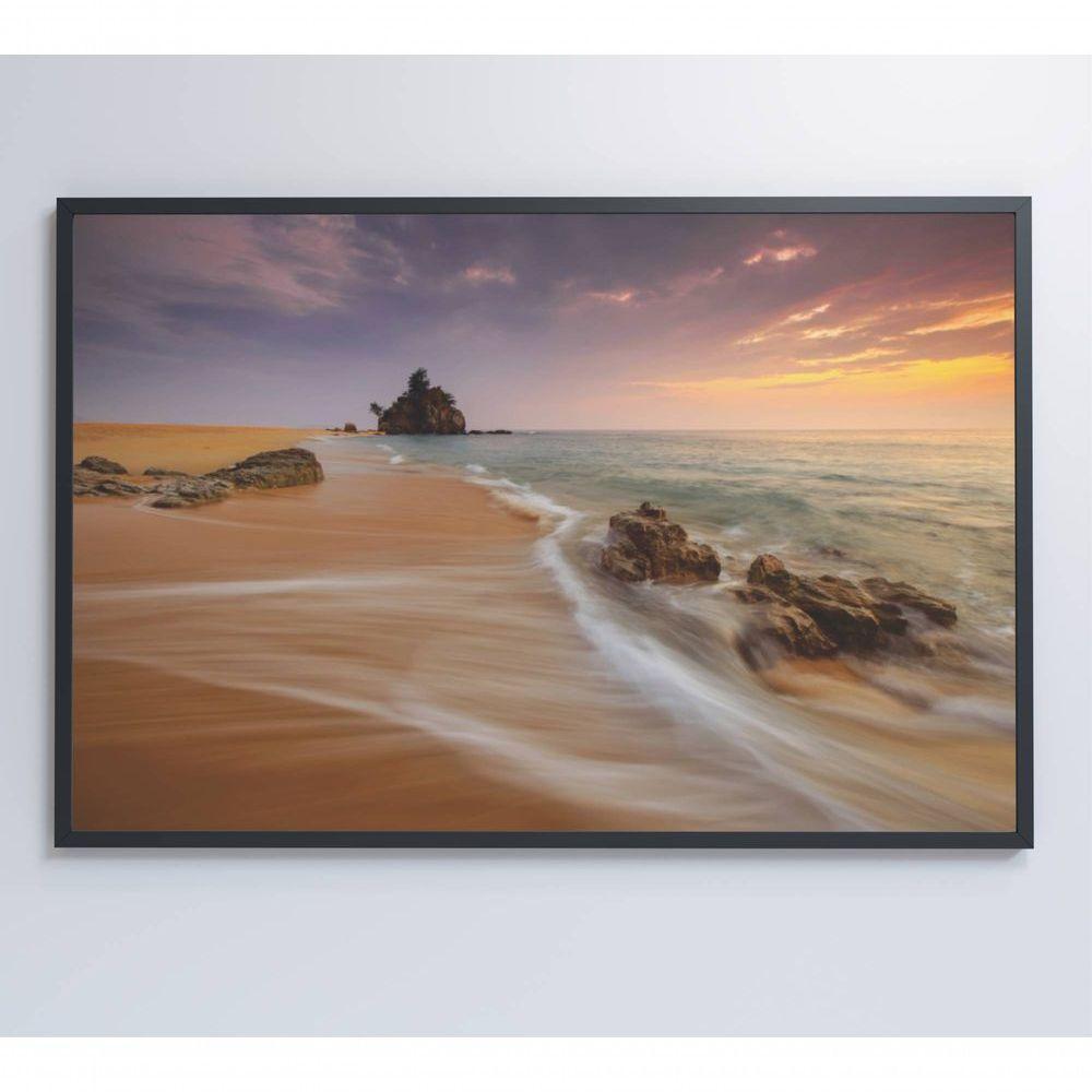 Quadro Praia E Rochas Medidas 90x60 Cm Impressão Adesivo Fotográfico - 2