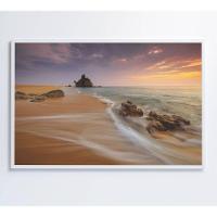 Quadro Praia E Rochas Medidas 90x60 Cm Impressão Adesivo Fotográfico - 3