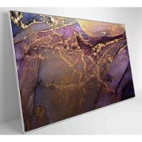 Quadro Abstrato Com Pintura Dourada Medidas 120x80 Cm Impressão Tecido Canvas - 2