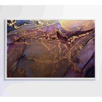 Quadro Abstrato Com Pintura Dourada Medidas 120x80 Cm Impressão Tecido Canvas - 3