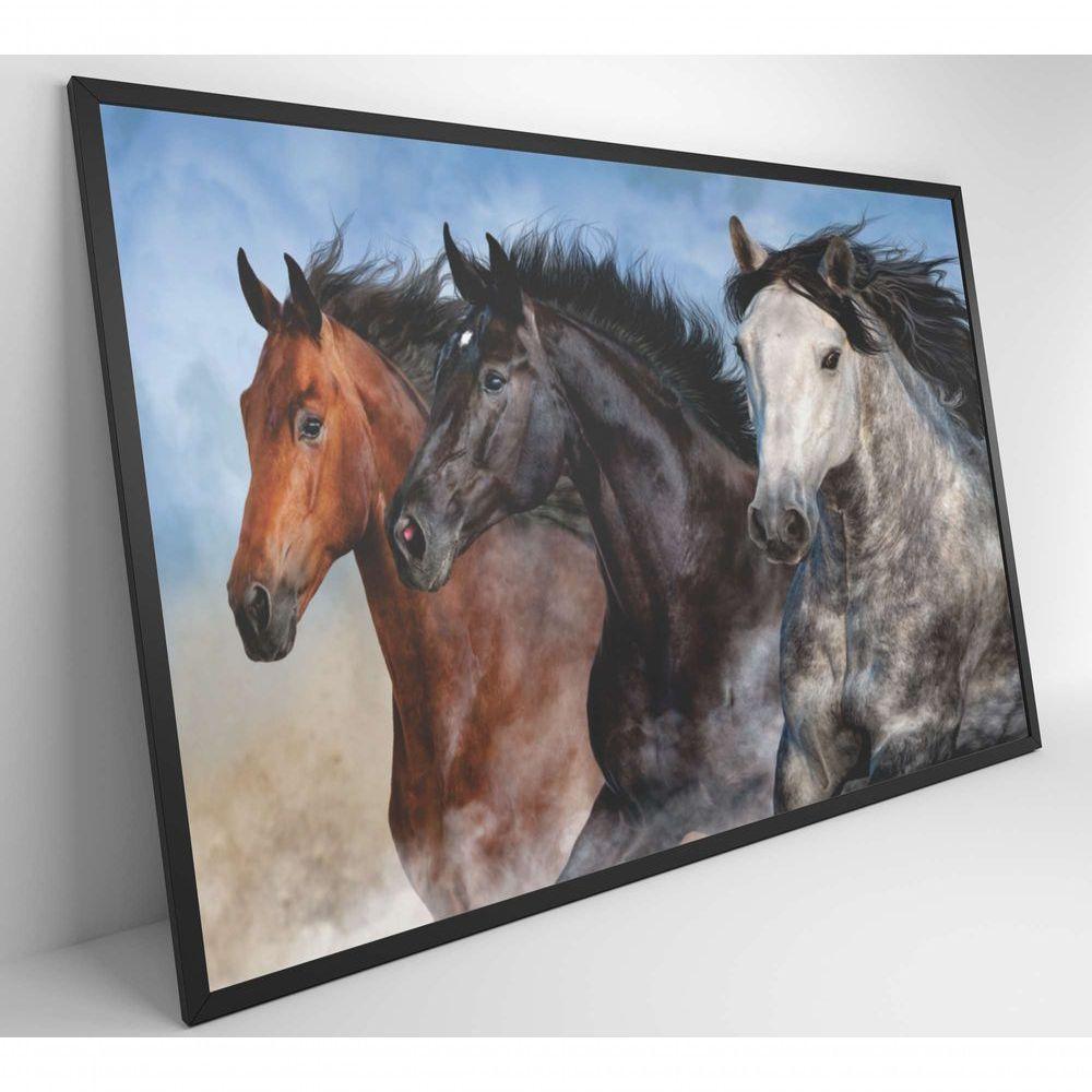 Quadro Cavalos Correndo Medidas 60x40 Cm Impressão Tecido Canvas - 7